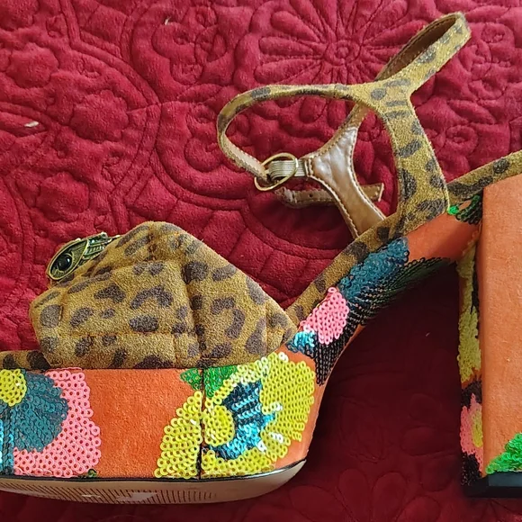 Kurt Geiger Multicolor Sequin Platform Heels - Picture 3 of 5